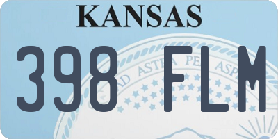 KS license plate 398FLM