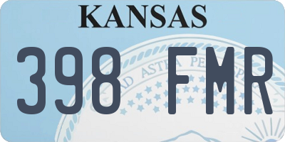 KS license plate 398FMR