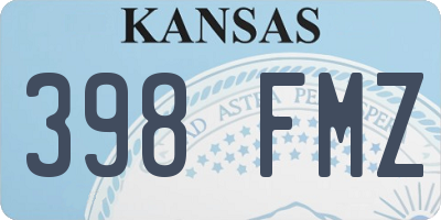 KS license plate 398FMZ