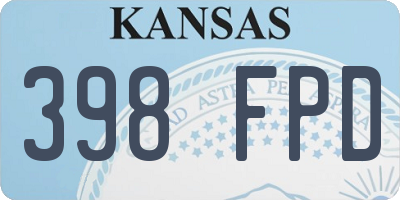 KS license plate 398FPD