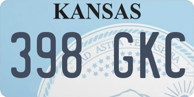 KS license plate 398GKC