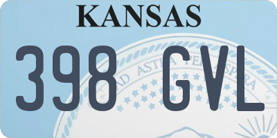 KS license plate 398GVL