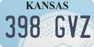 KS license plate 398GVZ