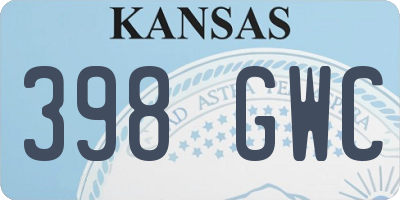 KS license plate 398GWC