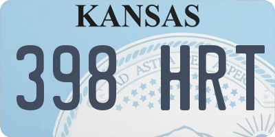 KS license plate 398HRT
