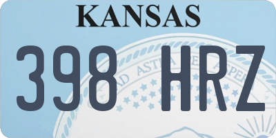 KS license plate 398HRZ
