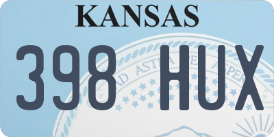 KS license plate 398HUX