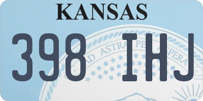 KS license plate 398IHJ