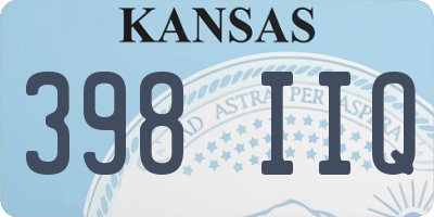 KS license plate 398IIQ