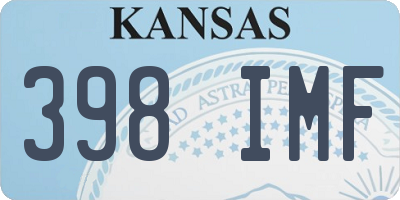 KS license plate 398IMF