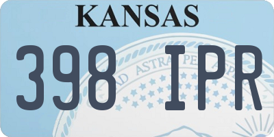 KS license plate 398IPR