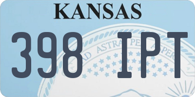 KS license plate 398IPT
