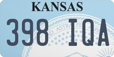 KS license plate 398IQA