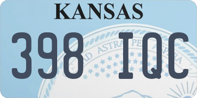KS license plate 398IQC