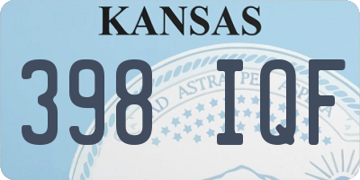 KS license plate 398IQF