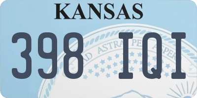 KS license plate 398IQI