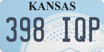 KS license plate 398IQP