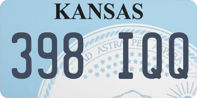 KS license plate 398IQQ