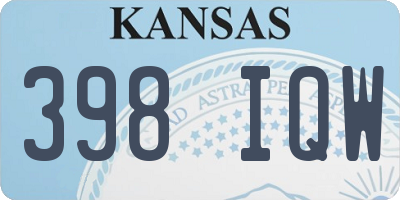 KS license plate 398IQW