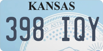 KS license plate 398IQY