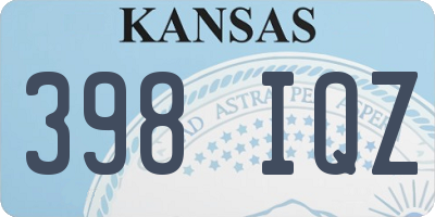 KS license plate 398IQZ