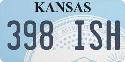 KS license plate 398ISH