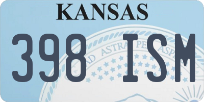 KS license plate 398ISM