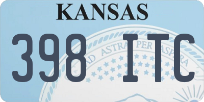 KS license plate 398ITC