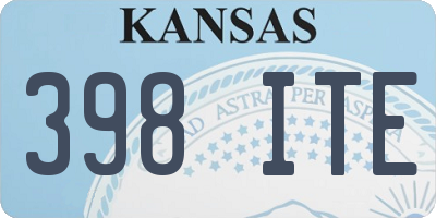 KS license plate 398ITE