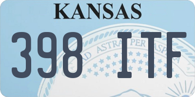 KS license plate 398ITF