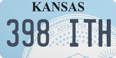 KS license plate 398ITH