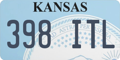 KS license plate 398ITL