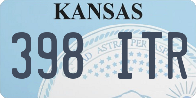 KS license plate 398ITR