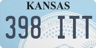 KS license plate 398ITT