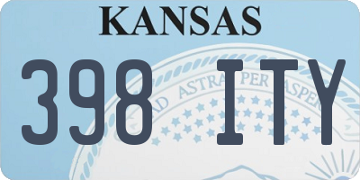 KS license plate 398ITY