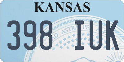 KS license plate 398IUK