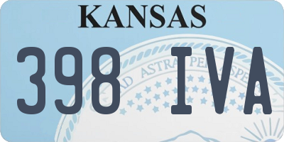 KS license plate 398IVA
