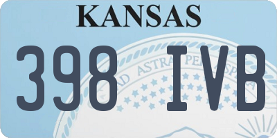 KS license plate 398IVB