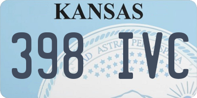 KS license plate 398IVC