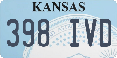 KS license plate 398IVD