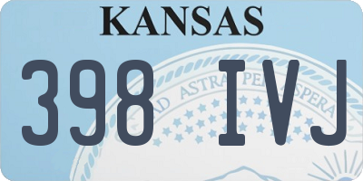 KS license plate 398IVJ