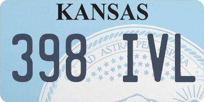 KS license plate 398IVL