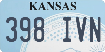 KS license plate 398IVN