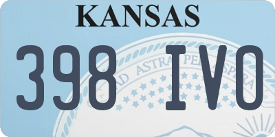 KS license plate 398IVO