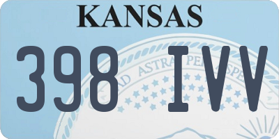 KS license plate 398IVV