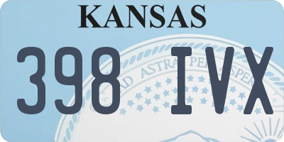 KS license plate 398IVX