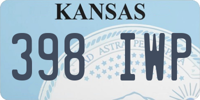 KS license plate 398IWP