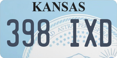 KS license plate 398IXD