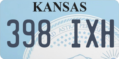 KS license plate 398IXH