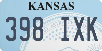 KS license plate 398IXK